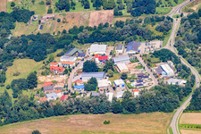 Vue aérienne de Zone commerciale de Mittelwegring à Jockgrim dans le département Rhénanie-Palatinat, Allemagne