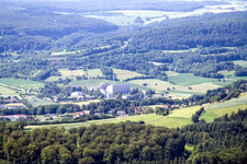 Vue aérienne de Centrale nucléaire à Obrigheim dans le département Bade-Wurtemberg, Allemagne