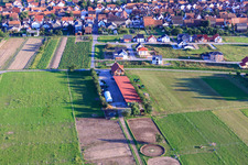 Vue oblique de Écurie Schmitt à Hatzenbühl dans le département Rhénanie-Palatinat, Allemagne