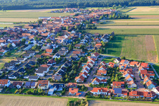 Photographie aérienne de Nouvelle zone de développement Im Bannholz à le quartier Hayna in Herxheim bei Landau dans le département Rhénanie-Palatinat, Allemagne