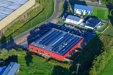 Photographie aérienne de Zone commerciale Horst, Bienwald-Fitness World à le quartier Minderslachen in Kandel dans le département Rhénanie-Palatinat, Allemagne