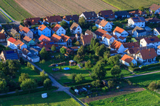 Vue oblique de Dans le Gänsried à Freckenfeld dans le département Rhénanie-Palatinat, Allemagne