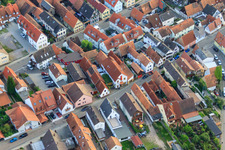Photographie aérienne de Juiststraße, restaurant Zum Schlodderr à Kandel dans le département Rhénanie-Palatinat, Allemagne