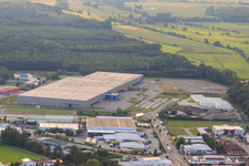 Photographie aérienne de Zone industrielle de Horst, centre logistique de Gazely à le quartier Minderslachen in Kandel dans le département Rhénanie-Palatinat, Allemagne