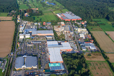 Vue oblique de Centre de construction de Hornbach à Bornheim dans le département Rhénanie-Palatinat, Allemagne