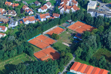 Vue aérienne de Club de tennis TC77 à Jockgrim dans le département Rhénanie-Palatinat, Allemagne