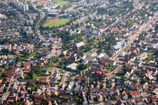 Quartier Linkenheim in Linkenheim-Hochstetten dans le département Bade-Wurtemberg, Allemagne vue d'en haut
