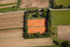 Vue aérienne de Club de tennis à le quartier Spöck in Stutensee dans le département Bade-Wurtemberg, Allemagne