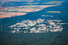Photographie aérienne de KIK, Centre de recherche à le quartier Leopoldshafen in Eggenstein-Leopoldshafen dans le département Bade-Wurtemberg, Allemagne