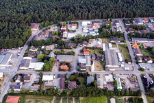 Vue aérienne de Zone industrielle O, dans le Gäxwald à le quartier Herxheim in Herxheim bei Landau dans le département Rhénanie-Palatinat, Allemagne