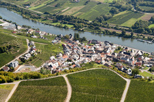 Vue oblique de Wormeldange dans le département Greiwemacher, Luxembourg