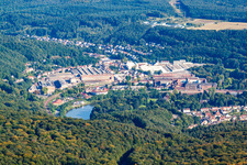 Vue aérienne de Usine sanitaire Villeroy & Boch à Mettlach dans le département Sarre, Allemagne