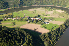 Vue aérienne de Localisation dans une boucle de la Sarre à le quartier Hamm in Taben-Rodt dans le département Rhénanie-Palatinat, Allemagne