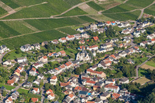 Vue aérienne de Vignobles au-dessus de la Sarre à Ockfen dans le département Rhénanie-Palatinat, Allemagne