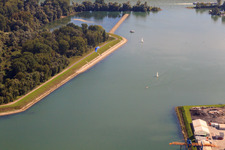 Vue aérienne de Marina à Germersheim dans le département Rhénanie-Palatinat, Allemagne