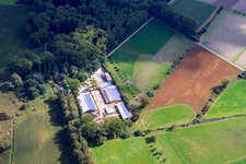 Vue aérienne de Kennelhof à le quartier Sondernheim in Germersheim dans le département Rhénanie-Palatinat, Allemagne