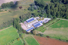 Vue aérienne de Kennelhof à le quartier Sondernheim in Germersheim dans le département Rhénanie-Palatinat, Allemagne