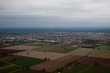 Vue oblique de Quartier Dannstadt in Dannstadt-Schauernheim dans le département Rhénanie-Palatinat, Allemagne