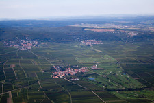 Vue aérienne de Club de golf de la Route des vins allemande à Dackenheim dans le département Rhénanie-Palatinat, Allemagne