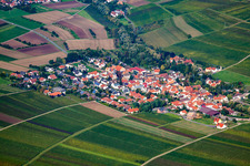 Photographie aérienne de Saussenheim à Bissersheim dans le département Rhénanie-Palatinat, Allemagne