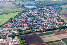 Vue aérienne de Zone de peuplement à Lambsheim dans le département Rhénanie-Palatinat, Allemagne