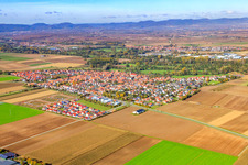 Vue du sud-est à Steinweiler dans le département Rhénanie-Palatinat, Allemagne d'en haut