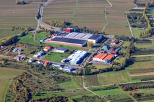 Vue aérienne de WG Deutsches Weintor à le quartier Ilbesheim in Ilbesheim bei Landau in der Pfalz dans le département Rhénanie-Palatinat, Allemagne