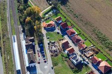 Gare à Winden dans le département Rhénanie-Palatinat, Allemagne depuis l'avion