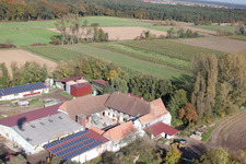 Moulin à rebord à Erlenbach bei Kandel dans le département Rhénanie-Palatinat, Allemagne hors des airs