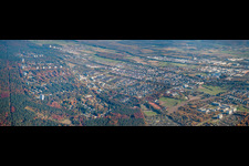 Vue aérienne de Quartier Waldstadt in Karlsruhe dans le département Bade-Wurtemberg, Allemagne