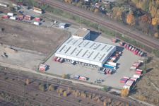 Wofahrtsweierer Straße, Emons Spedition GmbH à le quartier Oststadt in Karlsruhe dans le département Bade-Wurtemberg, Allemagne vue d'en haut