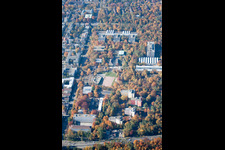 Photographie aérienne de Université des sciences appliquées à le quartier Innenstadt-West in Karlsruhe dans le département Bade-Wurtemberg, Allemagne
