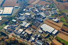Vue aérienne de Zone industrielle Entenseestr à Hagenbach dans le département Rhénanie-Palatinat, Allemagne