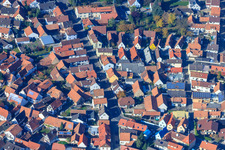 Vue oblique de Friedenstr à Hagenbach dans le département Rhénanie-Palatinat, Allemagne