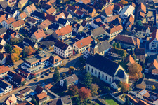 Vue aérienne de Ludwigstr. à Hagenbach dans le département Rhénanie-Palatinat, Allemagne