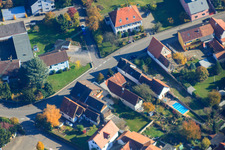Vue aérienne de Friedensstr à Hagenbach dans le département Rhénanie-Palatinat, Allemagne