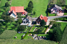 Enregistrement par drone de Schleithal dans le département Bas Rhin, France