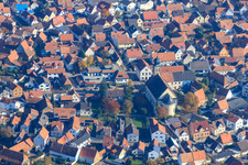 Vue aérienne de Schlossgärtenstr à Hagenbach dans le département Rhénanie-Palatinat, Allemagne