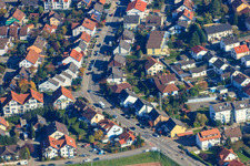 Vue aérienne de Rue des Habsbourg à Hagenbach dans le département Rhénanie-Palatinat, Allemagne