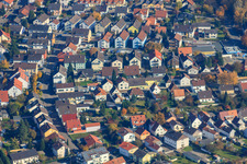 Vue aérienne de Rue Zeppelin à Hagenbach dans le département Rhénanie-Palatinat, Allemagne