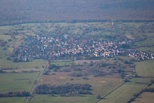 Vue d'oiseau de Quartier Büchelberg in Wörth am Rhein dans le département Rhénanie-Palatinat, Allemagne