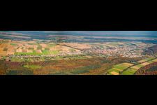 Vue aérienne de Panorama du sud-ouest à Kandel dans le département Rhénanie-Palatinat, Allemagne