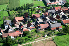 Vue oblique de Schleithal dans le département Bas Rhin, France