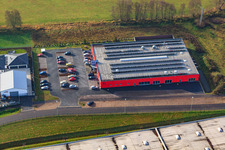 Zone industrielle de Horst à le quartier Minderslachen in Kandel dans le département Rhénanie-Palatinat, Allemagne depuis l'avion