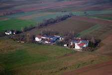 Vue aérienne de Eichenhof à le quartier Deutschhof in Kapellen-Drusweiler dans le département Rhénanie-Palatinat, Allemagne
