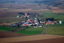 Quartier Deutschhof in Kapellen-Drusweiler dans le département Rhénanie-Palatinat, Allemagne vue d'en haut