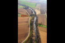 Vue aérienne de Otterbach à Oberotterbach dans le département Rhénanie-Palatinat, Allemagne