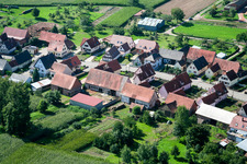 Vue oblique de Schleithal dans le département Bas Rhin, France
