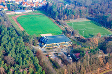 Vue aérienne de Stade TUS Schaidt à le quartier Schaidt in Wörth am Rhein dans le département Rhénanie-Palatinat, Allemagne