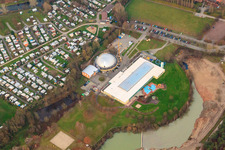 Vue aérienne de Camping à Rülzheim dans le département Rhénanie-Palatinat, Allemagne